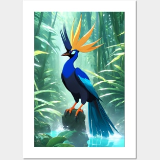 Tropical bird of paradise Posters and Art